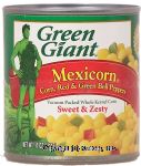 Green Giant Mexicorn whole kernel corn, red & green bell peppers Center Front Picture